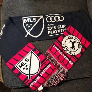 Audi MLS Scarf 2018 Cup Playoffs Continental Partner Sponsor‎ Red Black 56"